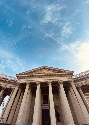 ancient temple with columns in the sky