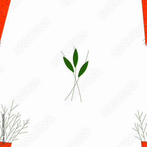 pattern wth carrot and leaf