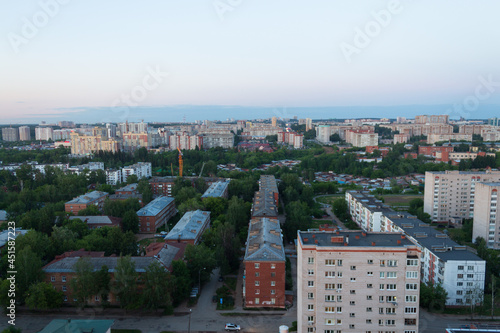 city ​​streets in russia at dawn