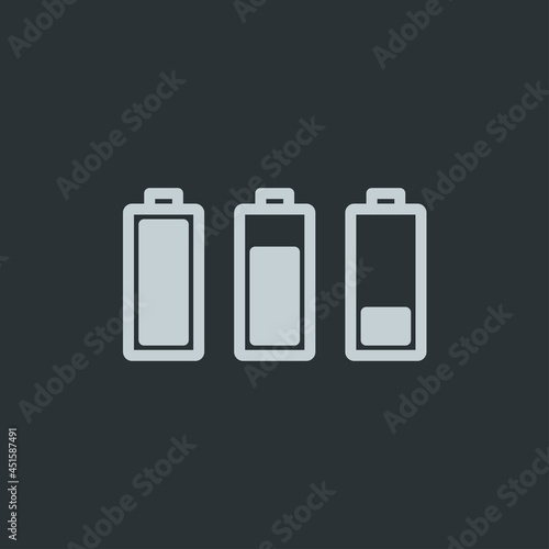 Phone battery icon on navy background