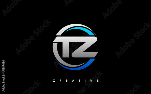 TZ Letter Initial Logo Design Template Vector Illustration photo