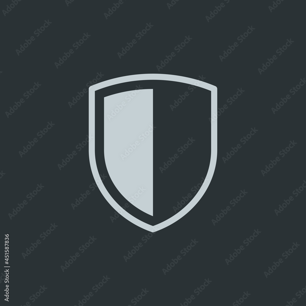 Shield icon on navy background Shield icon on navy background