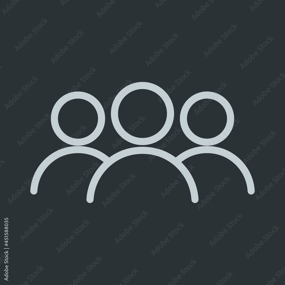 Group of people icon on white background Group of people icon on white background