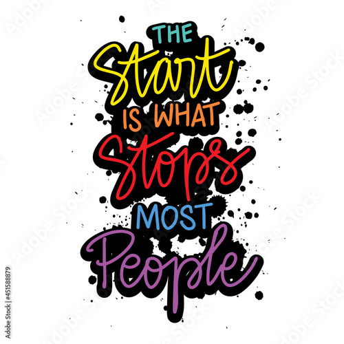 The star is what stops most people hand lettering. Motivational quote.