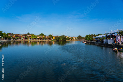 Canal view at Hoi An old town in Vietnam. © hit1912