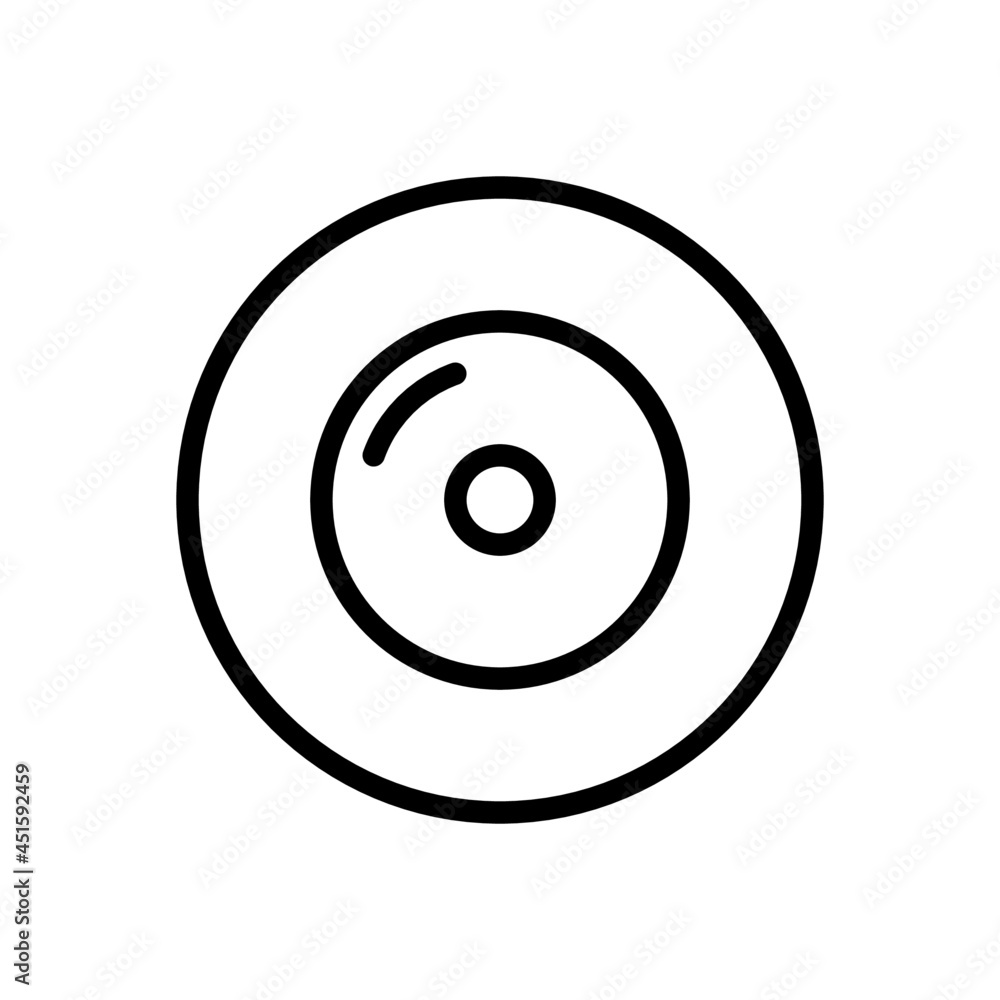 Disc vector line icon. Editable Stroke Disc vector line icon. Editable Stroke