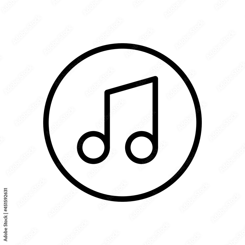 Music note vector line icon . Editable Stroke Music note vector line icon . Editable Stroke