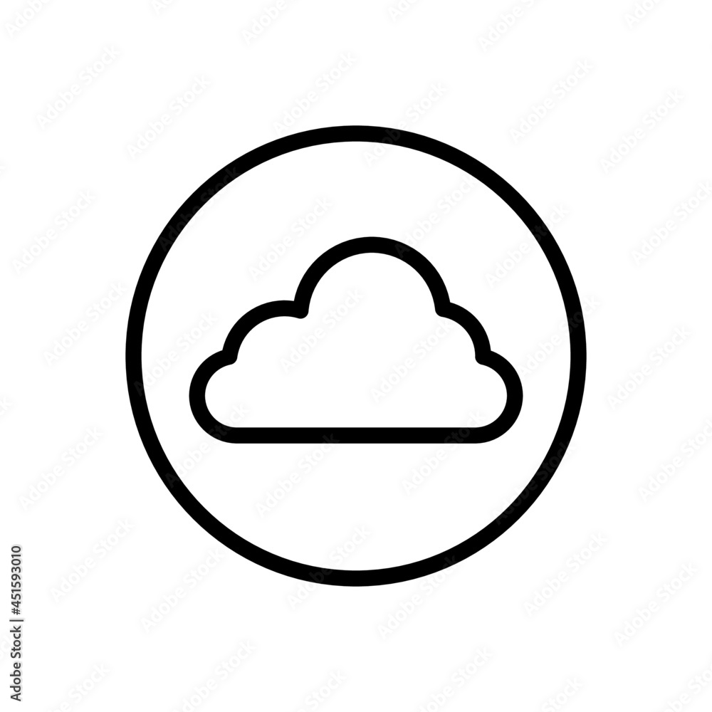 Cloud vector line icon . Editable Stroke Cloud vector line icon . Editable Stroke
