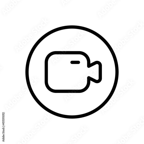 Video recorder vector line icon . Editable Stroke