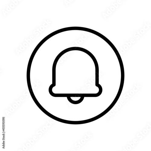 Bell notification vector line icon . Editable Stroke