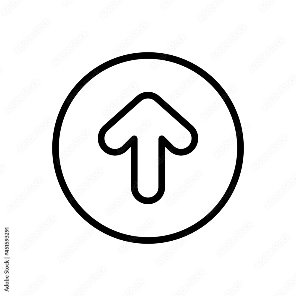 Up arrow vector line icon . Editable Stroke Up arrow vector line icon . Editable Stroke
