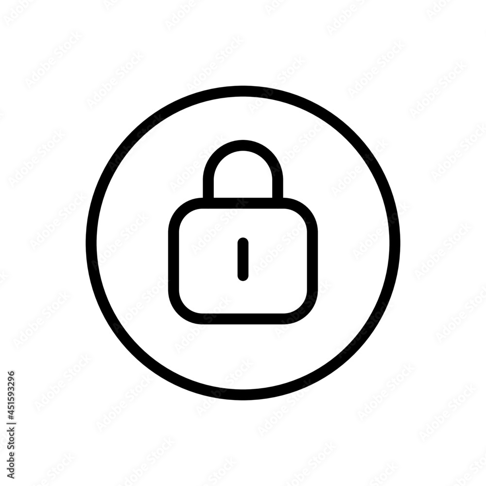 Padlock vector line icon . Editable Stroke Padlock vector line icon . Editable Stroke