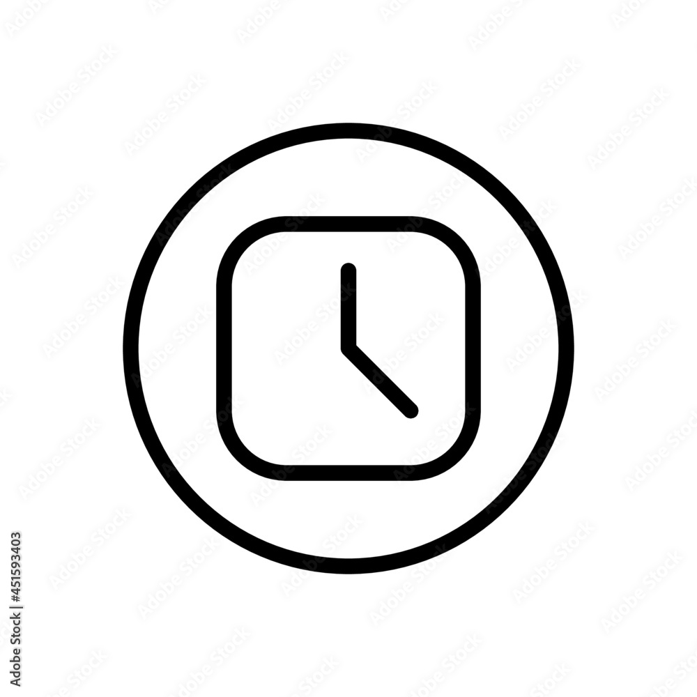 Clock vector line icon . Editable Stroke Clock vector line icon . Editable Stroke