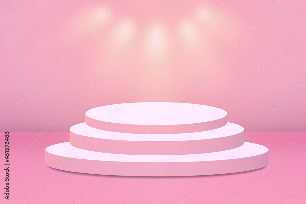 Pink background or horizontal blank studio room with empty floor. empty pink gradient with a stand for displaying things. illustration Pink background or horizontal blank studio room with empty floor. empty pink gradient with a stand for displaying things. illustration