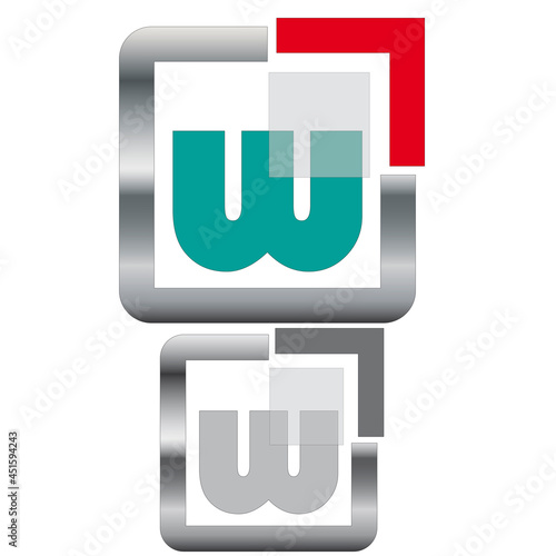 Buchstabenrahmen W 1