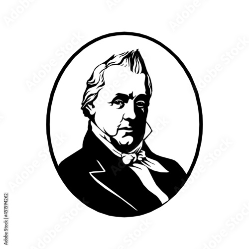 James Buchanan 15 U.S. President on a white background in eps10