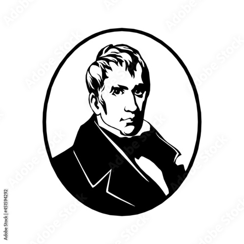 William Henry Harrison - ninth president of the USA in eps10 photo