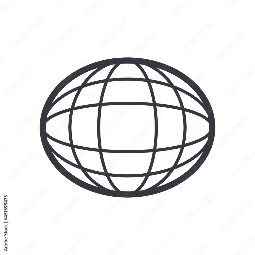 Black outline globe symbol. education and knowledge vector icon. Black outline globe symbol. education and knowledge vector icon.