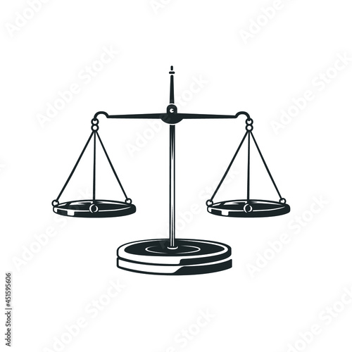Scales of justice. Law.