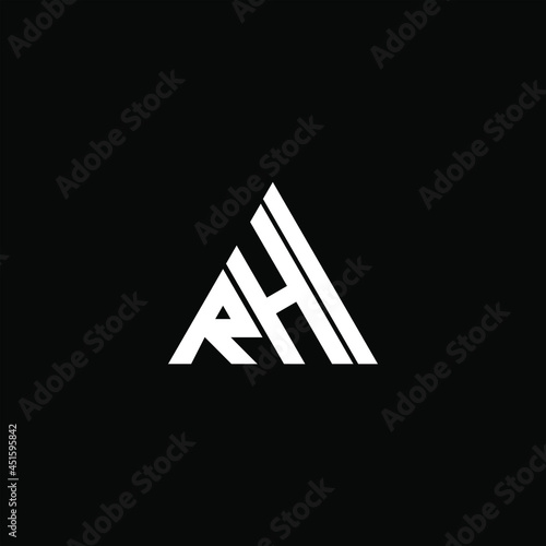 RHI letter logo creative design. RHI unique design
 photo