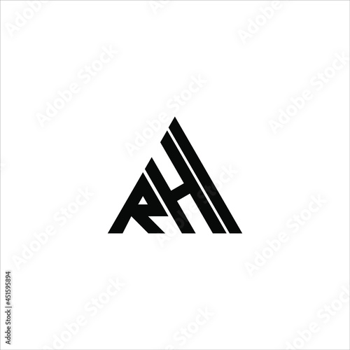 RHI letter logo creative design. RHI unique design
 photo