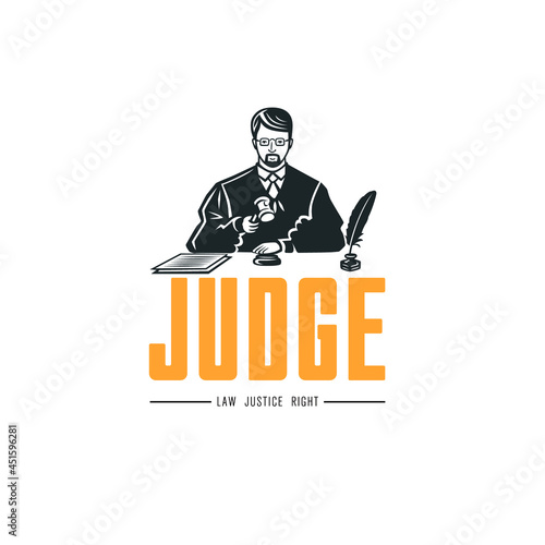 Judge on the rostrum handed down the verdict in the case.