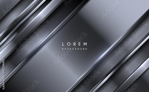 Abstract metal shapes background with light effect