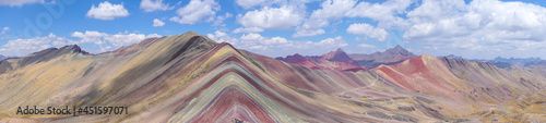 Rainbow Mountain, is a mountain in the Andes of Peru with an altitude of 5,200 metres  above sea level. It is located on the road to the Ausangate mountain. photo