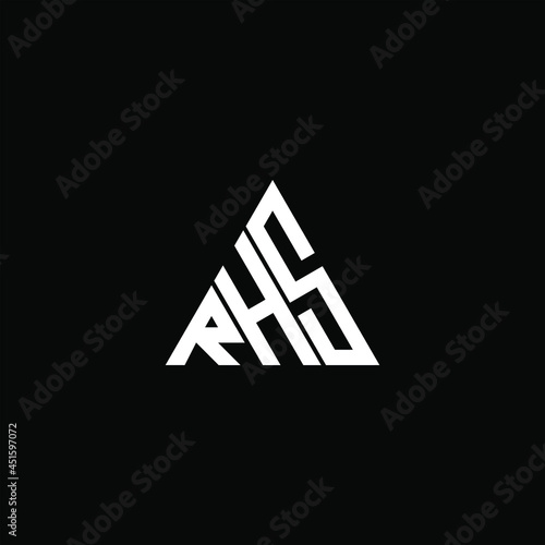 RHS letter logo creative design. RHS unique design photo