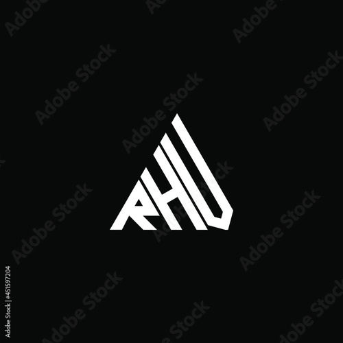 RHV letter logo creative design. RHV unique design photo