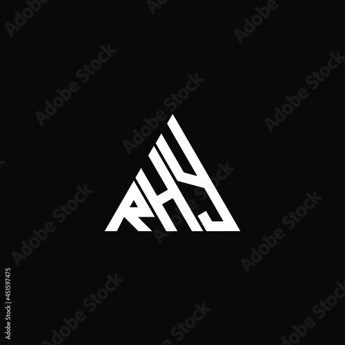 RHY letter logo creative design. RHY unique design photo