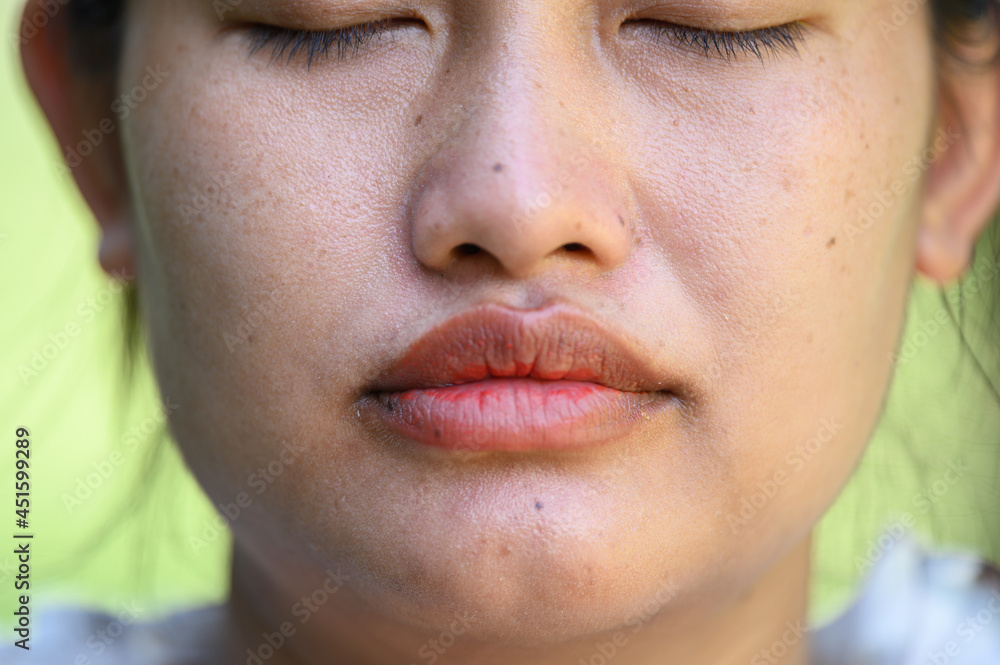 Lips of Asian women without plastic surgery. Asian women's faces without makeup Lips of Asian women without plastic surgery. Asian women's faces without makeup