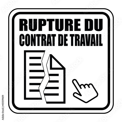 Logo rupture du contrat de travail.
