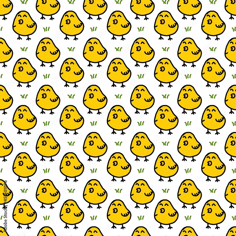 seamless pattern of cute chicken cartoon seamless pattern of cute chicken cartoon