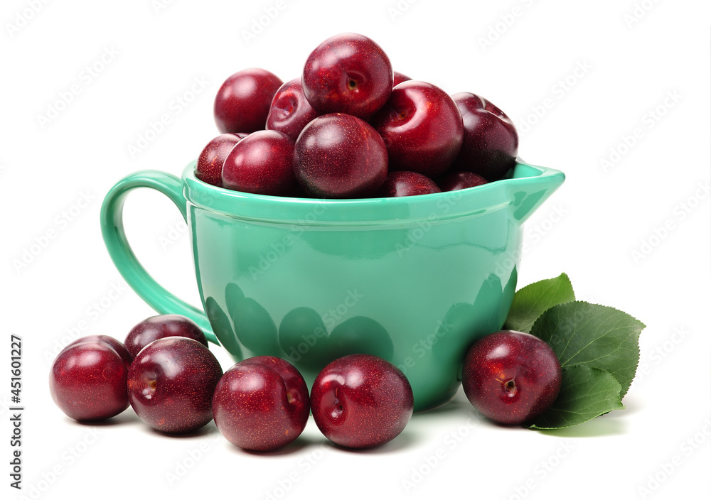 Sweet plum isolated on white background 