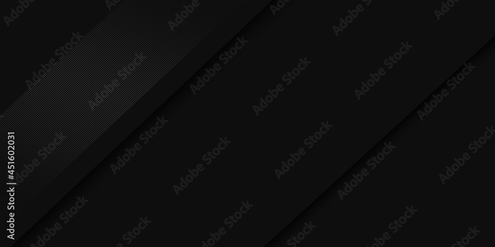 Fototapeta premium Black modern luxury abstract background with shadows and light lines. Modern Design luxury futuristic dark backdrop