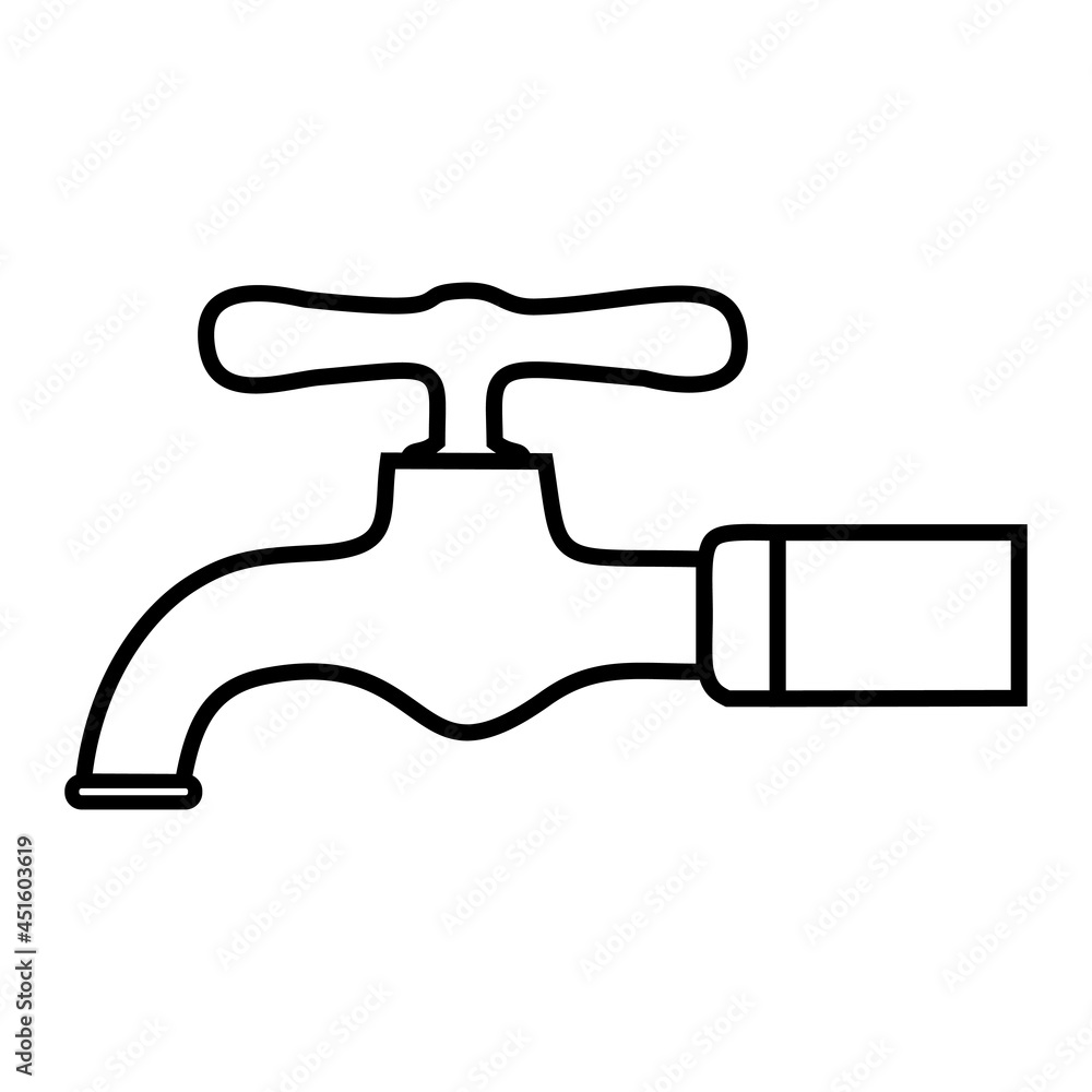 Faucet vector icon. mixer illustration sign. plumbing symbol or logo. Faucet vector icon. mixer illustration sign. plumbing symbol or logo.