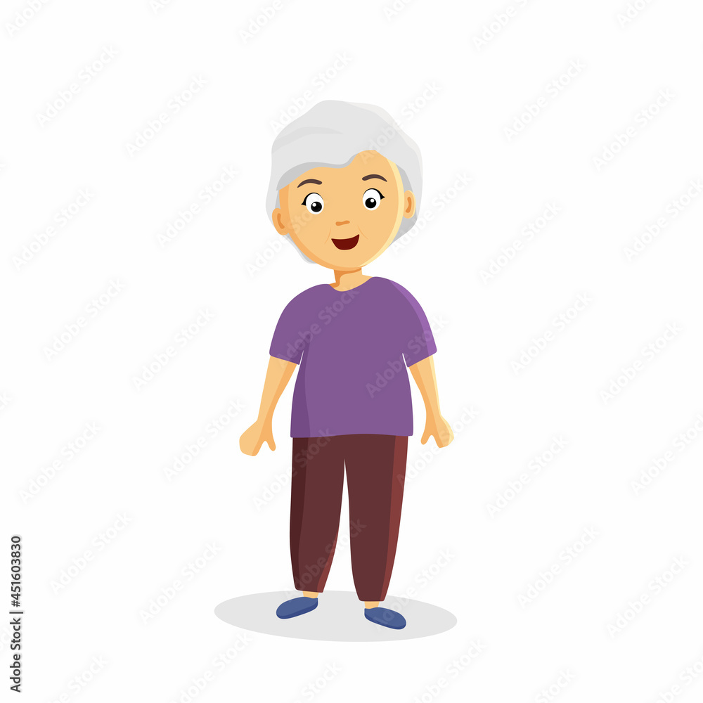 Grandmother. Vector illustration in cartoon style. Grandmother. Vector illustration in cartoon style.