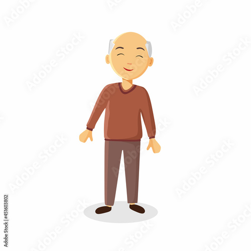 Funny grandpa. Vector illustration in cartoon style.