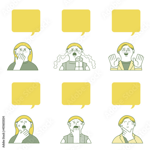 女性の表情_ふきだし