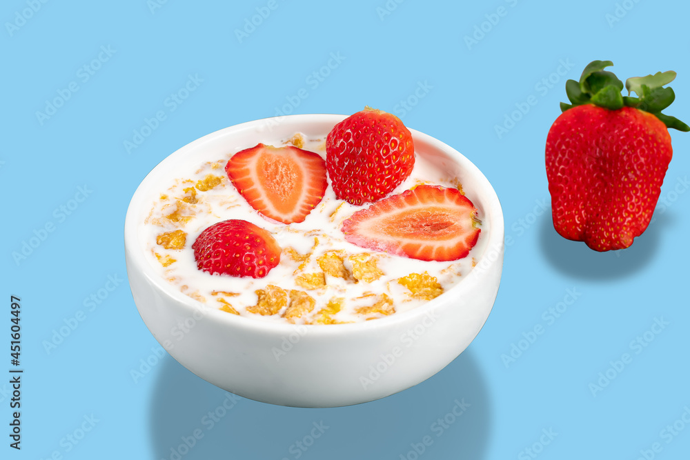 yogurt with strawberries yogurt with strawberries