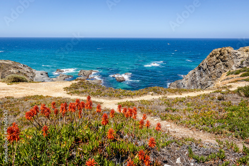 Beautiful landscape and seascape in Vicentina Coast Natural Park, Alentejo, Portugal