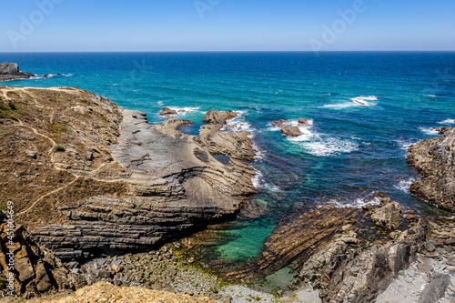 Beautiful landscape and seascape in Vicentina Coast Natural Park, Alentejo, Portugal photo