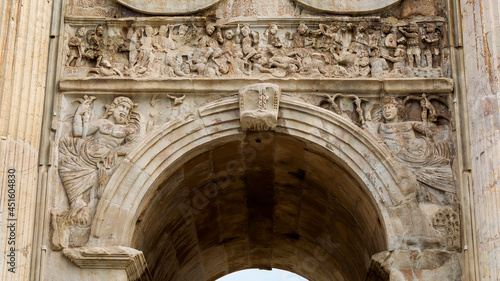 Reliefs on Arch of Constantine  Arco de Constantino   Rome  Italy