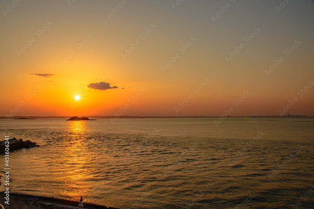 sunset at the sea sunset at the sea