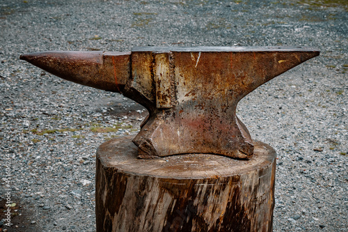 Old rusty anvil