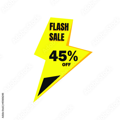 45 Percent Off, Discount Sign, Flash Sale signs © Sino Images Studio