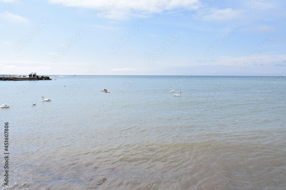 Black sea, pebble beach. Anapa resort town, summer. Black sea, pebble beach. Anapa resort town, summer.