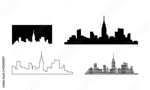 New York city silhouette  stock vector © sudioedo