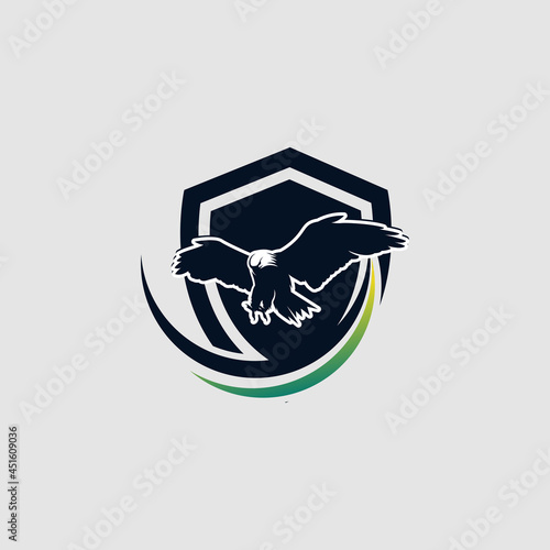 Eagle illustration logo design templates Premium Vector
